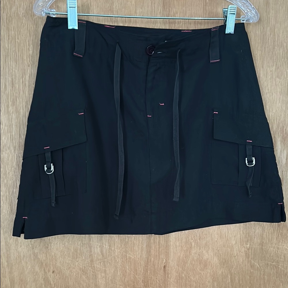 Black Mini Cargo Skirt Casual Athletic